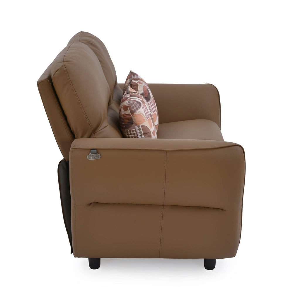 Norma 2 Seater Fixed Sofa- Camel Brown