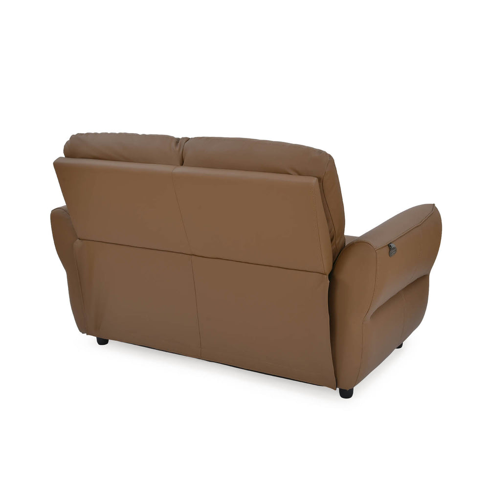 Norma 2 Seater Fixed Sofa- Camel Brown