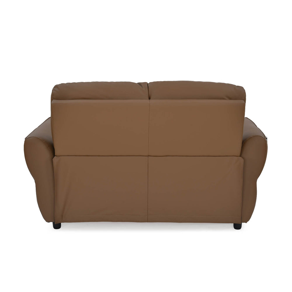 Norma 2 Seater Fixed Sofa- Camel Brown