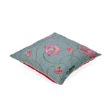Madhuban Blooming Vines 16" x 16" Cushion Cover- Green