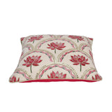 Madhuban Mini Lotuses 16" x 16" Cushion Cover- Pink