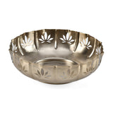 Golden Bloom Decorative Lotus Cutwork Urli- Gold