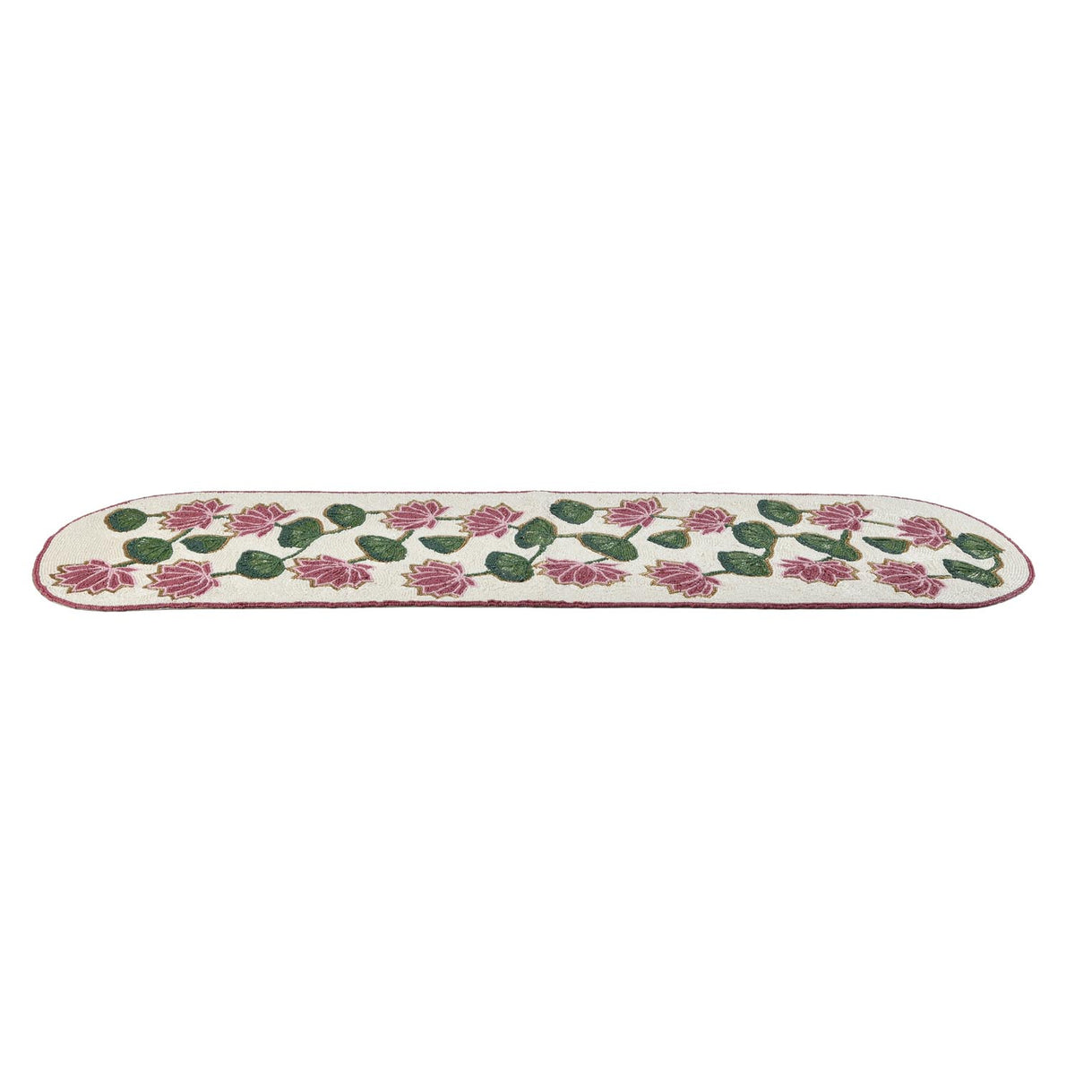 Madhuban Lotus Motif 6-Seater Table Runner- Pink