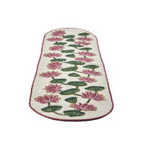 Madhuban Lotus Motif 6-Seater Table Runner- Pink