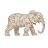 Urban Safari Elephant Mosaic Showpiece- Beige