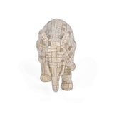 Urban Safari Elephant Mosaic Showpiece- Beige
