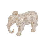 Urban Safari Elephant Mosaic Showpiece- Beige