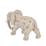 Urban Safari Elephant Mosaic Showpiece- Beige