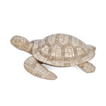 Urban Safari Turtle Mosaic Showpiece - Beige