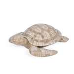 Urban Safari Turtle Mosaic Showpiece - Beige