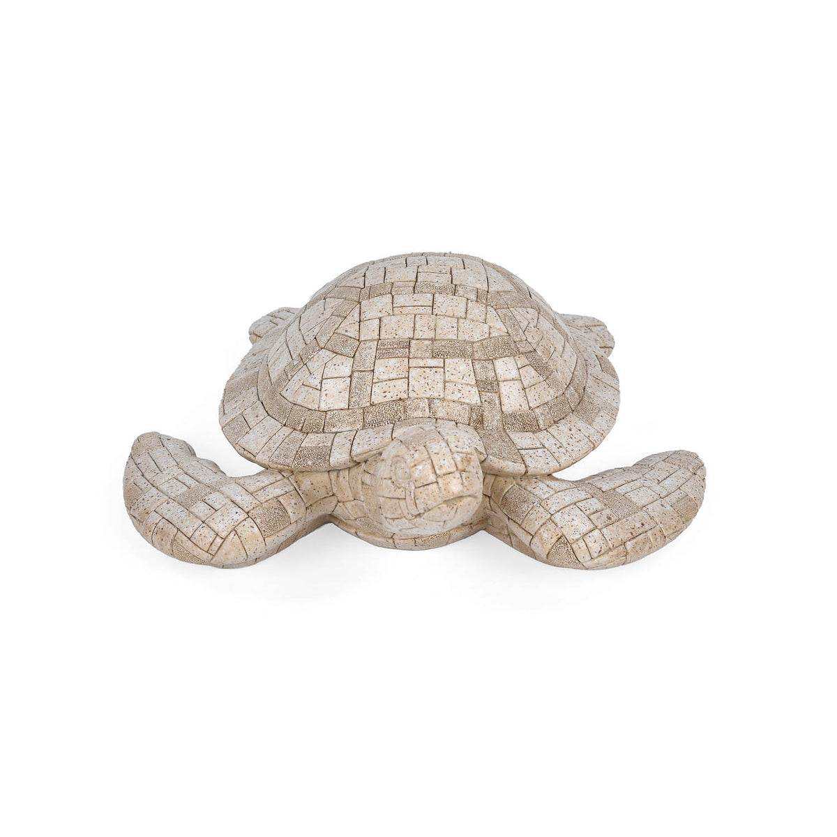 Urban Safari Turtle Mosaic Showpiece - Beige