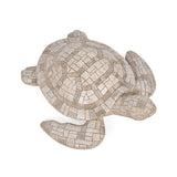 Urban Safari Turtle Mosaic Showpiece - Beige