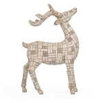 Urban Safari Wild Deer Mosaic Showpiece- Beige