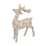 Urban Safari Wild Deer Mosaic Showpiece- Beige