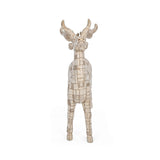 Urban Safari Wild Deer Mosaic Showpiece- Beige