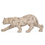 Urban Safari Lioness Mosaic Showpiece- Beige