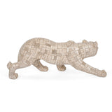 Urban Safari Lioness Mosaic Showpiece- Beige