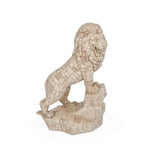 Urban Safari Lion Mosaic Showpiece- Beige