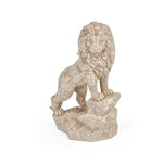 Urban Safari Lion Mosaic Showpiece- Beige