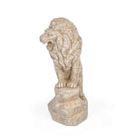 Urban Safari Lion Mosaic Showpiece- Beige