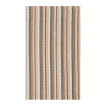 Striped Polyester Single Bedsheet with 1 Pillow Cover (Brown)