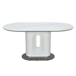 Orrin 6 Seater Marble Top Dining Table (White)