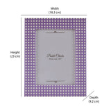 Checkered Table Photo Frame (Purple, 5 x 7 Inch)