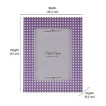 Checkered Table Photo Frame (Purple, 5 x 7 Inch)