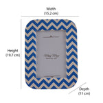 Chevron Design Table Photo Frame (Blue, 4 x 6 Inch)
