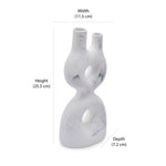 Donut Shaped Abstract Marble Finish Polyresin Table Decor Showpiece (White)