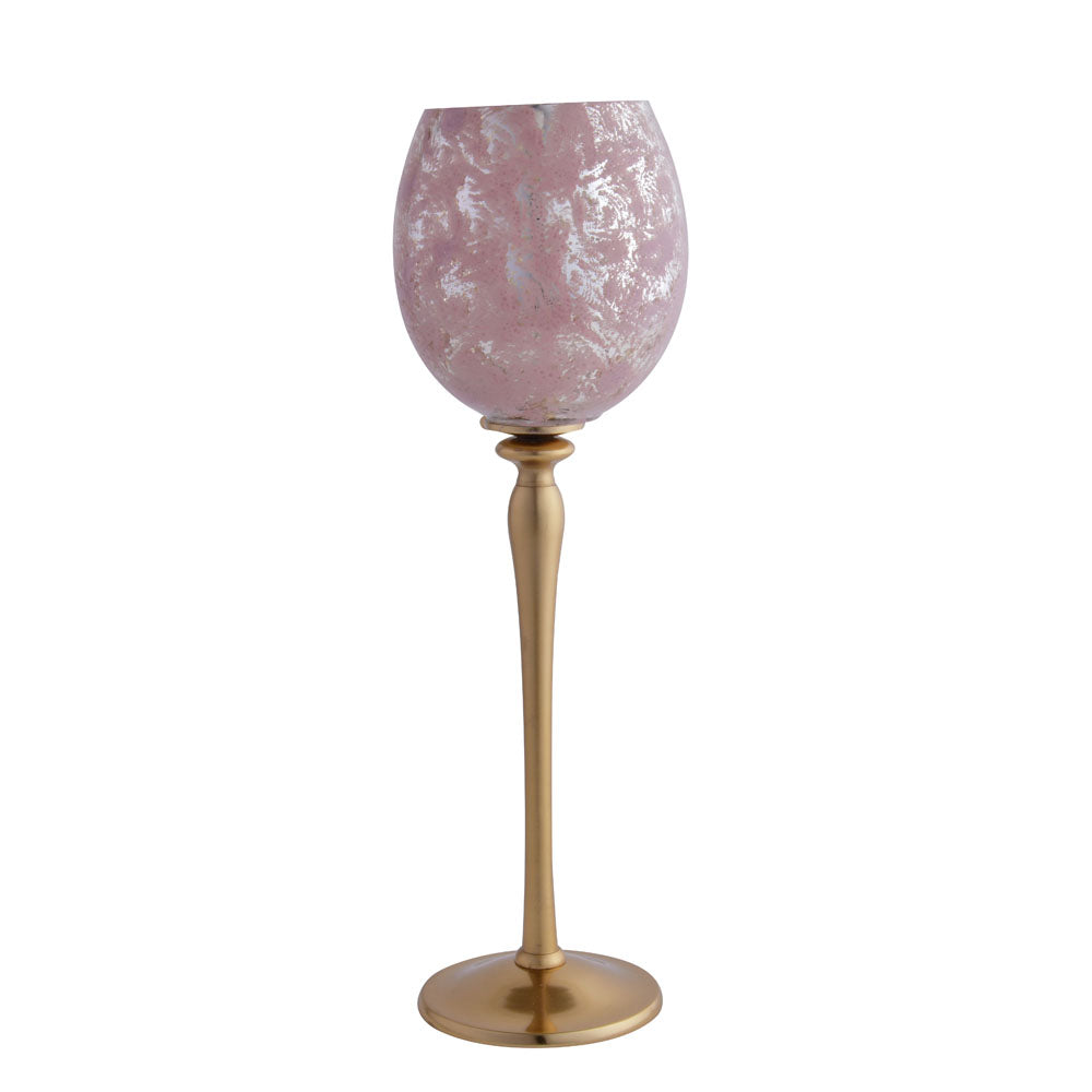 Lily Twigs Candle Holder - Large (Pink & Gold)