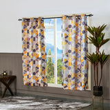 Nilkamal Geometric 5 Ft Polyester Window Curtains Set of 2 (Multicolor)