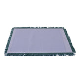 Tassel Edges Cotton Placemat Set of 4 (Green)