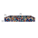 Geometric Canvas & MDF Serving Tray (Multicolor)