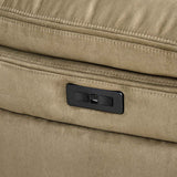 Clapton 3 Seater Double Motor Electric Recliner(Beige)
