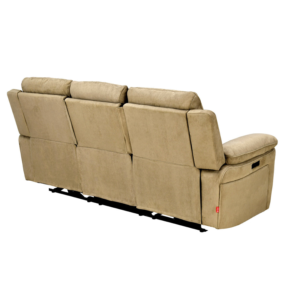Clapton 3 Seater Double Motor Electric Recliner(Beige)