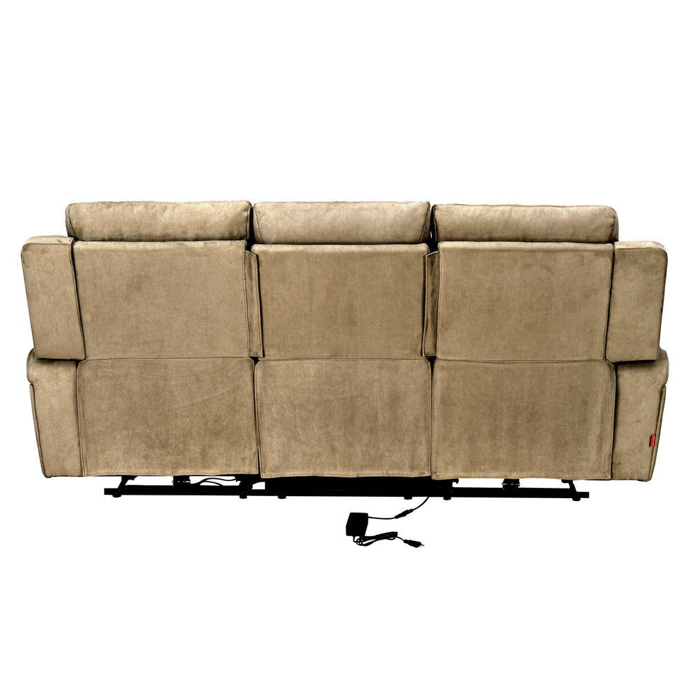Clapton 3 Seater Double Motor Electric Recliner(Beige)