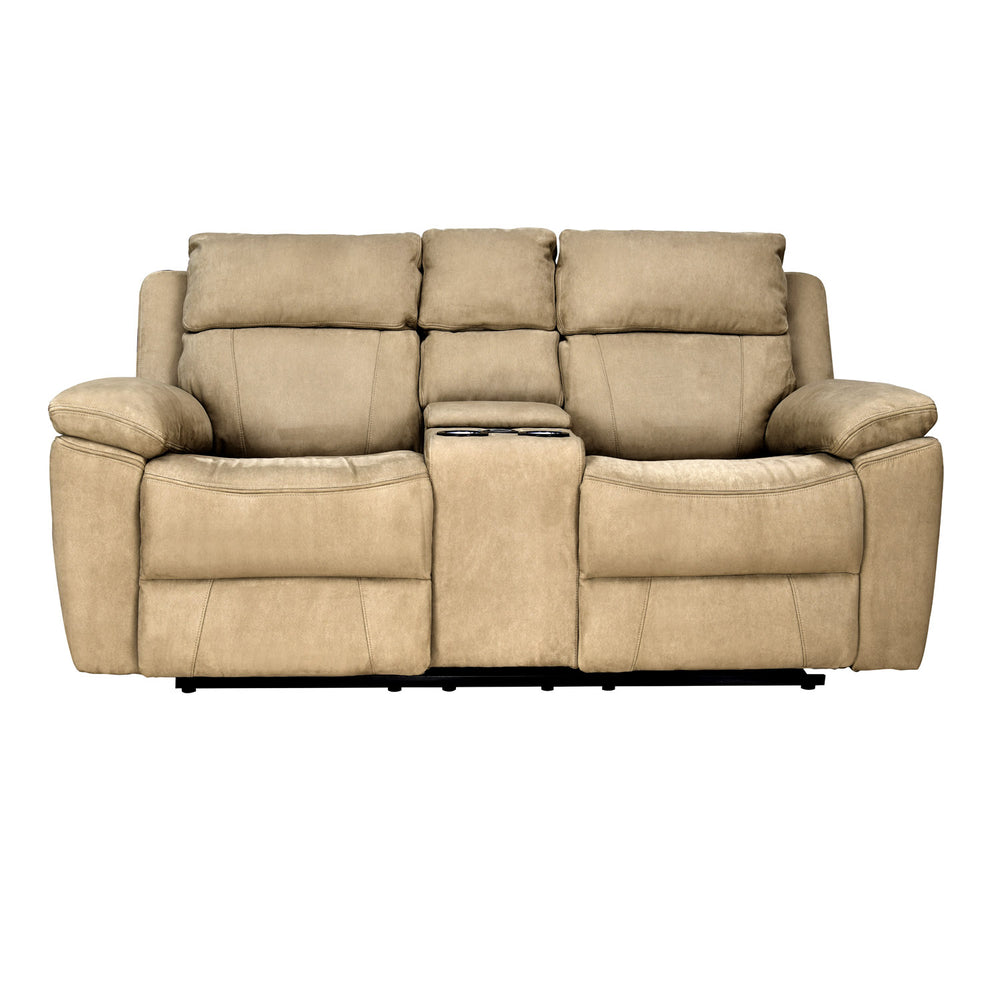 Clapton 2 Seater Double Motor Electric Recliner With Smart Center Console (Beige)