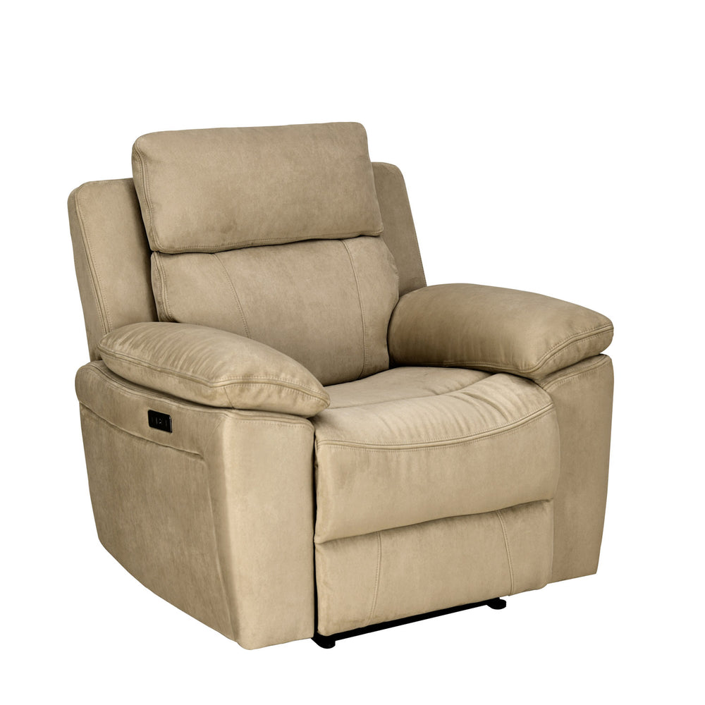 Clapton 1 Seater Double Motor Electric Recliner- Beige