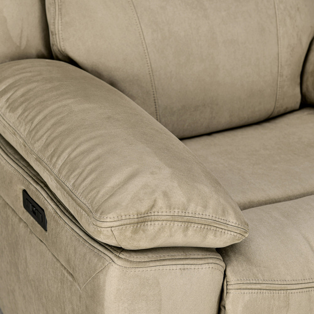 Clapton 1 Seater Double Motor Electric Recliner- Beige