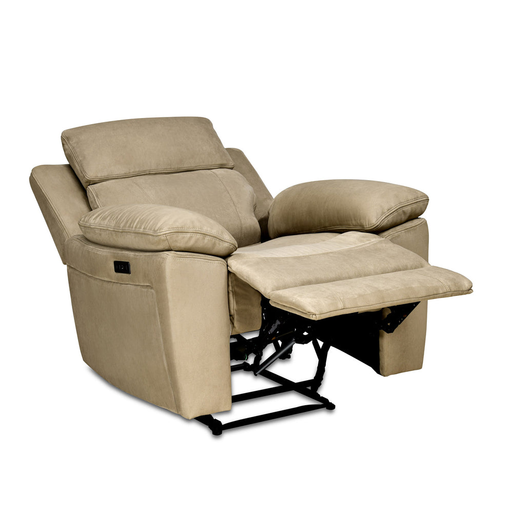 Clapton 1 Seater Double Motor Electric Recliner- Beige