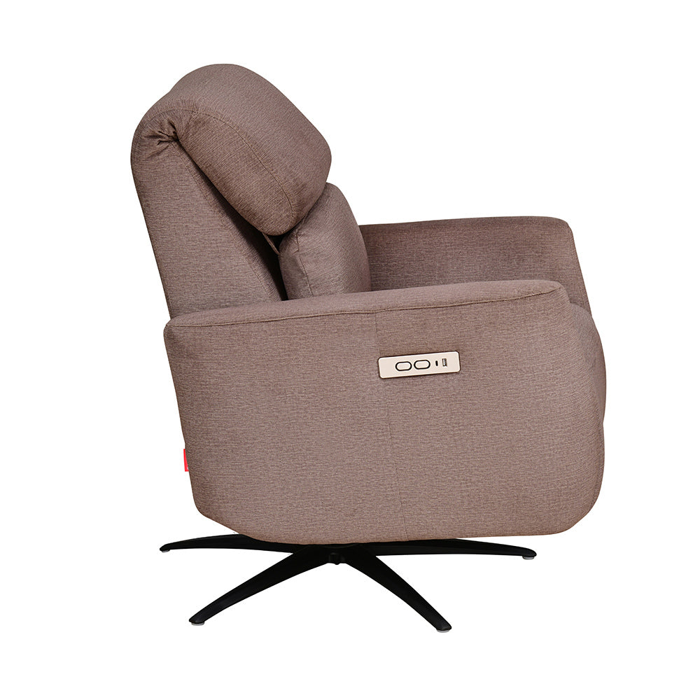 Archie 1 Seater Electric Recliner- Stone
