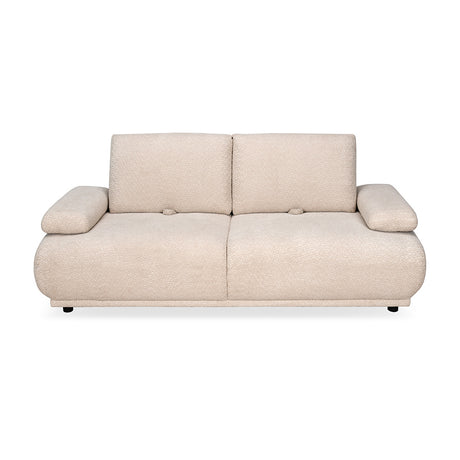 Fritzi 2 Seater Fabric Sofa (Beige) - Front View 2