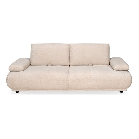 Fritzi 3 Seater Fabric Sofa (Beige) - Front View