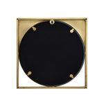 Adjacent Curved Square Shaped Decorative Wall Mirror (Gold)