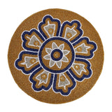 Floral Beaded Round Table Placemat (Multicolor)