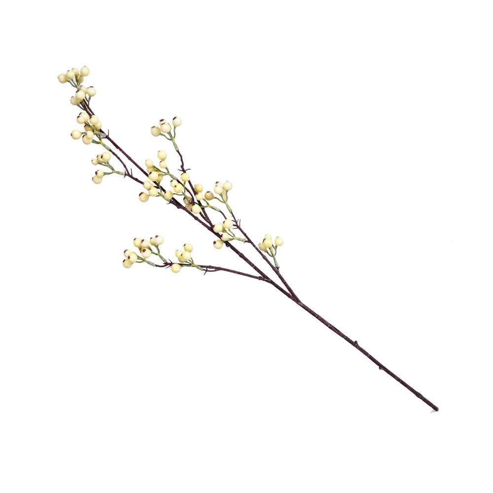 Artificial Berry Filler Stick- Yellow