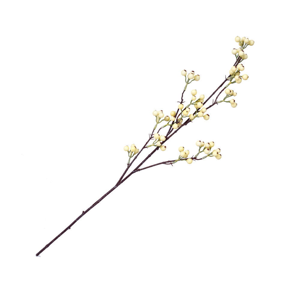 Artificial Berry Filler Stick- Yellow