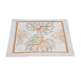 Decorative Leaf Design Cotton Trivet (Multicolor)