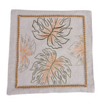 Decorative Leaf Design Cotton Trivet (Multicolor)